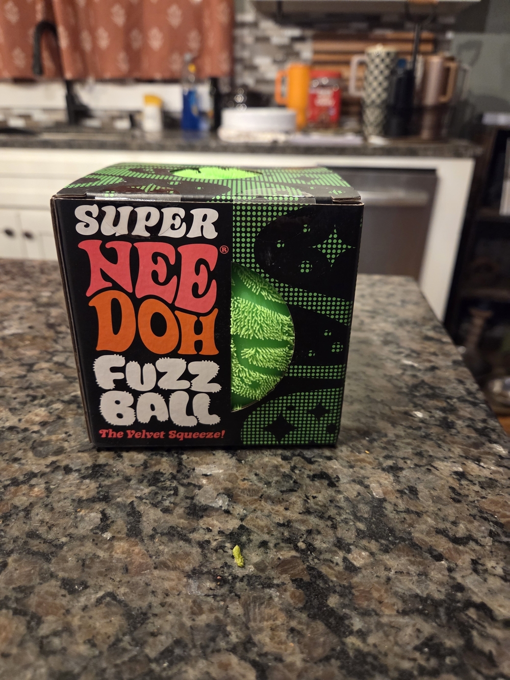 Super Nee Doh Fuzz Ball - Bright Green Velvet Squeeze